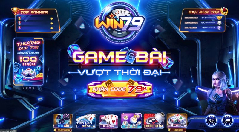 top 10 game bai doi thuong uy tin 79win